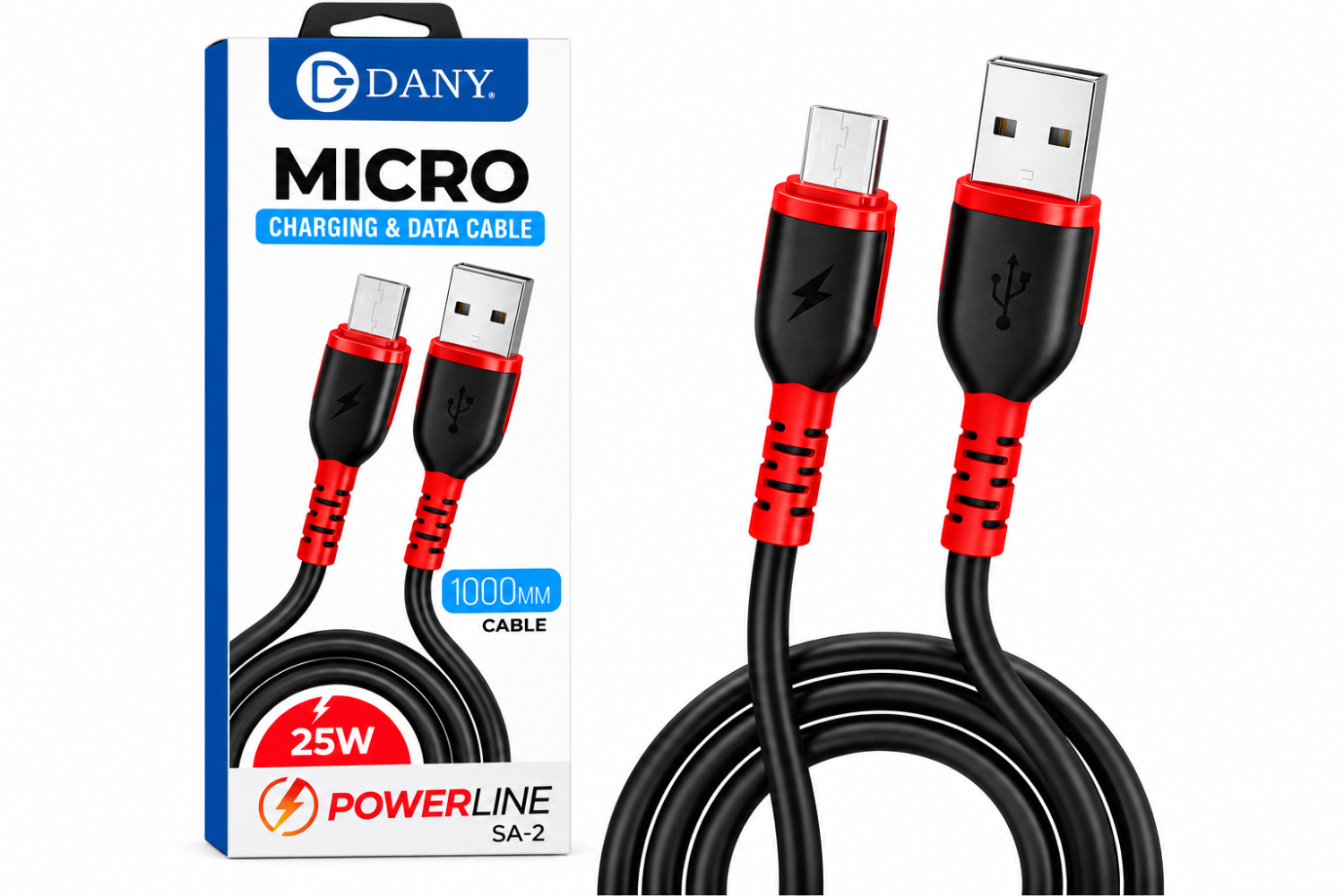 DANY Micro USB Charging & Data Cable 25W – 1 Meter SA-2 PowerLine