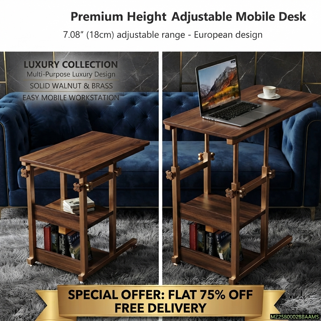 Adjustable Height Laptop Table for Bed, Sofa & Office | 75% OFF & Free Delivery
